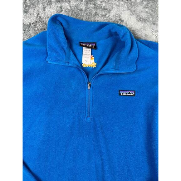 Patagonia Men's XL Blue 1/4 Zip Fleece Pullover NBC Sports Logo Synchilla - Picture 5 of 11